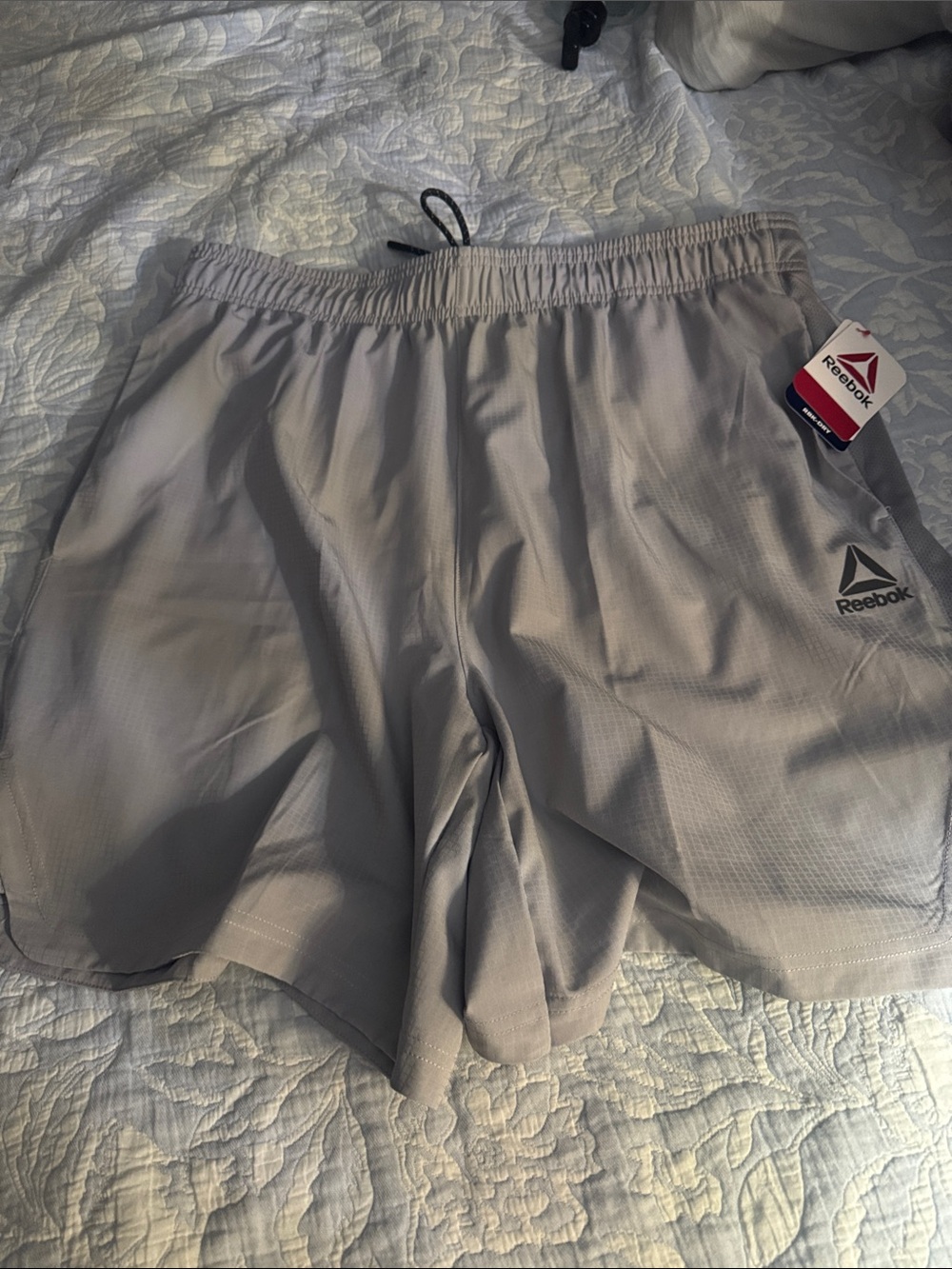 Reebok Men’s Light Gray Athletic Training Shorts